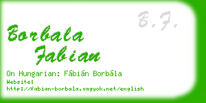 borbala fabian business card