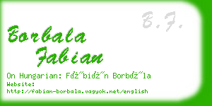 borbala fabian business card